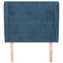 Headboard with dark blue velvet ears 83x23x118/128 cm by , Headboards and footboards - Ref: Foro24-3117990, Price: 77,99 €, D...