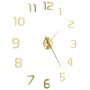 3D wall clock with modern design 100 cm XXL gold by vidaXL, Wall clocks - Ref: Foro24-50640, Price: 20,09 €, Discount: %