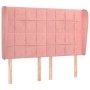 Cabecero con orejas de terciopelo rosa 147x23x118/128 cm de , Cabeceros y pies de cama - Ref: Foro24-3118009, Precio: 129,05 ...