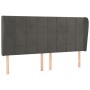 Headboard with dark gray velvet ears 203x23x118/128 cm by , Headboards and footboards - Ref: Foro24-3118023, Price: 141,42 €,...