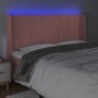 Cabecero con LED de terciopelo rosa 163x16x118/128 cm de , Cabeceros y pies de cama - Ref: Foro24-3124107, Precio: 138,93 €, ...