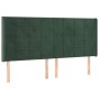 Dark green velvet LED headboard 183x16x118/128 cm by , Headboards and footboards - Ref: Foro24-3124111, Price: 136,83 €, Disc...