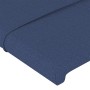 Estructura de cama con cabecero de tela azul 160x200 cm de , Camas y somieres - Ref: Foro24-3125071, Precio: 229,05 €, Descue...