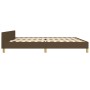 Bed frame with headboard in dark brown fabric 200x200cm by , Beds and slatted bases - Ref: Foro24-3125084, Price: 246,74 €, D...