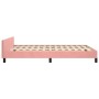 Estructura de cama con cabecero de terciopelo rosa 140x190 cm de , Camas y somieres - Ref: Foro24-3125756, Precio: 248,79 €, ...