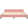 Pink velvet bed frame with headboard 160x200 cm by , Beds and slatted bases - Ref: Foro24-3125768, Price: 220,84 €, Discount: %