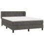 Boxspringbett mit dunkelgrauer Samtmatratze 140x190 cm von , Betten und Lattenroste - Ref: Foro24-3127488, Preis: 454,49 €, R...