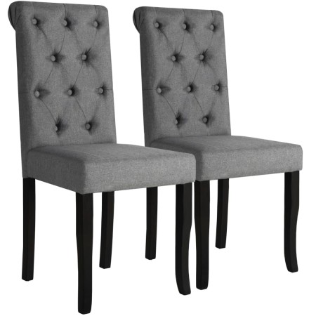 Dining chairs 2 units dark gray fabric by vidaXL, dining chairs - Ref: Foro24-245514, Price: 176,25 €, Discount: %