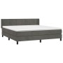 Boxspringbett mit dunkelgrauer Samtmatratze 160x200 cm von , Betten und Lattenroste - Ref: Foro24-3130968, Preis: 507,61 €, R...