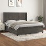 Cama box spring con colchón terciopelo gris oscuro 160x200 cm de , Camas y somieres - Ref: Foro24-3132688, Precio: 564,30 €, ...