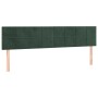 Cama box spring colchón y LED terciopelo verde oscuro 160x200cm de , Camas y somieres - Ref: Foro24-3134414, Precio: 483,99 €...