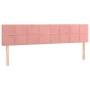 Cama box spring colchón y LED terciopelo rosa 160x200 cm de , Camas y somieres - Ref: Foro24-3134416, Precio: 492,35 €, Descu...