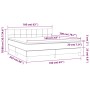 Cama box spring colchón y LED terciopelo rosa 160x200 cm de , Camas y somieres - Ref: Foro24-3134416, Precio: 492,35 €, Descu...