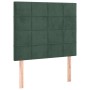 Cama box spring colchón y LED terciopelo verde oscuro 90x190 cm de , Camas y somieres - Ref: Foro24-3136098, Precio: 349,28 €...