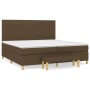 Cama box spring con colchón tela marrón oscuro 200x200 cm de , Camas y somieres - Ref: Foro24-3137184, Precio: 687,07 €, Desc...