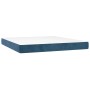 Cama box spring con colchón terciopelo azul oscuro 160x200 cm de , Camas y somieres - Ref: Foro24-3137855, Precio: 584,79 €, ...