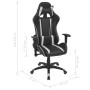 Silla de escritorio Racing reclinable cuero artificial blanca de vidaXL, Sillas de oficina - Ref: Foro24-20163, Precio: 197,9...