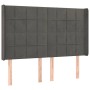 Cama box spring colchón y LED terciopelo gris oscuro 140x190 cm de , Camas y somieres - Ref: Foro24-3139560, Precio: 531,00 €...