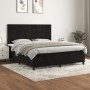 Cama box spring con colchón terciopelo negro 160x200 cm de , Camas y somieres - Ref: Foro24-3143033, Precio: 541,80 €, Descue...