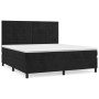 Cama box spring con colchón terciopelo negro 160x200 cm de , Camas y somieres - Ref: Foro24-3143033, Precio: 541,80 €, Descue...