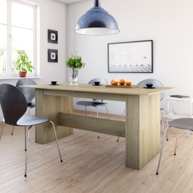 Sonoma oak engineered wood dining table 180x90x76 cm by , Kitchen and dining tables - Ref: Foro24-800471, Price: 116,08 €, Di...