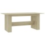 Mesa de comedor madera de ingeniería roble Sonoma 180x90x76 cm de , Mesas de cocina y de comedor - Ref: Foro24-800471, Precio...