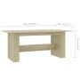 Mesa de comedor madera de ingeniería roble Sonoma 180x90x76 cm de , Mesas de cocina y de comedor - Ref: Foro24-800471, Precio...