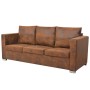 vidaXL 3-Seater Sofa 191x73x82 cm Artificial Suede Leather by vidaXL, Sofas - Ref: Foro24-244703, Price: 464,65 €, Discount: %