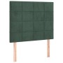 Headboard with LED lights dark green velvet 90x5x118/128 cm by , Headboards and footboards - Ref: Foro24-3122463, Price: 72,9...