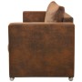 vidaXL 3-Seater Sofa 191x73x82 cm Artificial Suede Leather by vidaXL, Sofas - Ref: Foro24-244703, Price: 464,65 €, Discount: %