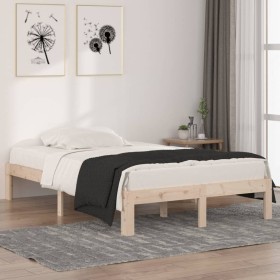 Estructura de cama madera maciza 120x190 cm de , Camas y somieres - Ref: Foro24-810335, Precio: 81,66 €, Descuento: %