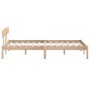 Estructura de cama de madera maciza de pino gris 160x200 cm de , Camas y somieres - Ref: Foro24-810157, Precio: 99,95 €, Desc...