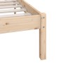 Estructura de cama de madera maciza de pino gris 160x200 cm de , Camas y somieres - Ref: Foro24-810157, Precio: 99,95 €, Desc...