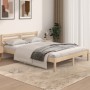 Solid pine wood bed frame 140x190 cm by , Beds and slatted bases - Ref: Foro24-810410, Price: 86,55 €, Discount: %