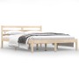 Solid pine wood bed frame 140x190 cm by , Beds and slatted bases - Ref: Foro24-810410, Price: 86,55 €, Discount: %