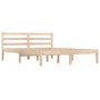 Solid pine wood bed frame 140x190 cm by , Beds and slatted bases - Ref: Foro24-810410, Price: 86,55 €, Discount: %