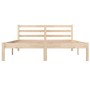 Solid pine wood bed frame 140x190 cm by , Beds and slatted bases - Ref: Foro24-810410, Price: 86,55 €, Discount: %