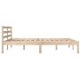 Solid pine wood bed frame 140x190 cm by , Beds and slatted bases - Ref: Foro24-810410, Price: 86,55 €, Discount: %