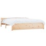 Solid wood bed frame 140x190 cm by , Beds and slatted bases - Ref: Foro24-815024, Price: 112,64 €, Discount: %