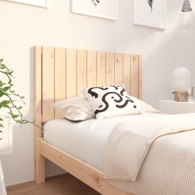 Solid pine wood bed headboard 105.5x4x100 cm by , Headboards and footboards - Ref: Foro24-818855, Price: 57,99 €, Discount: %