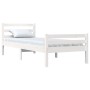 Estructura de cama madera maciza blanco 75x190 cm de , Camas y somieres - Ref: Foro24-814780, Precio: 95,36 €, Descuento: %