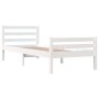 Estructura de cama madera maciza blanco 75x190 cm de , Camas y somieres - Ref: Foro24-814780, Precio: 95,36 €, Descuento: %