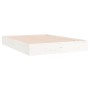 Estructura de cama de madera maciza blanca 140x200 cm de , Camas y somieres - Ref: Foro24-820043, Precio: 140,42 €, Descuento: %