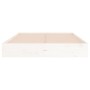 Estructura de cama de madera maciza blanca 140x200 cm de , Camas y somieres - Ref: Foro24-820043, Precio: 140,42 €, Descuento: %