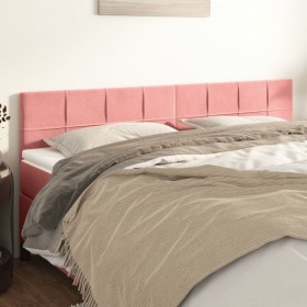 Cabeceros 2 unidades de terciopelo rosa 80x5x78/88 cm de , Cabeceros y pies de cama - Ref: Foro24-346073, Precio: 61,99 €, De...