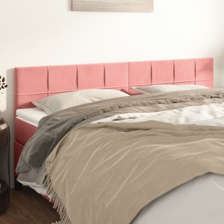 Headboards 2 units of pink velvet 80x5x78/88 cm by , Headboards and footboards - Ref: Foro24-346073, Price: 61,99 €, Discount: %