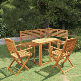 4-teiliges Gartenbistro-Set massives Akazienholz von , Gartensets - Ref: Foro24-3057863, Preis: 402,08 €, Rabatt: %