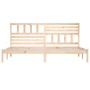 Solid pine wood bed frame 180x200 cm by , Beds and slatted bases - Ref: Foro24-3101038, Price: 145,99 €, Discount: %