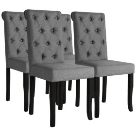 Dining chairs 4 units dark gray fabric by vidaXL, dining chairs - Ref: Foro24-245515, Price: 290,04 €, Discount: %