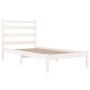 Estructura de cama madera maciza de pino blanco 75x190 cm de , Camas y somieres - Ref: Foro24-3103609, Precio: 87,34 €, Descu...